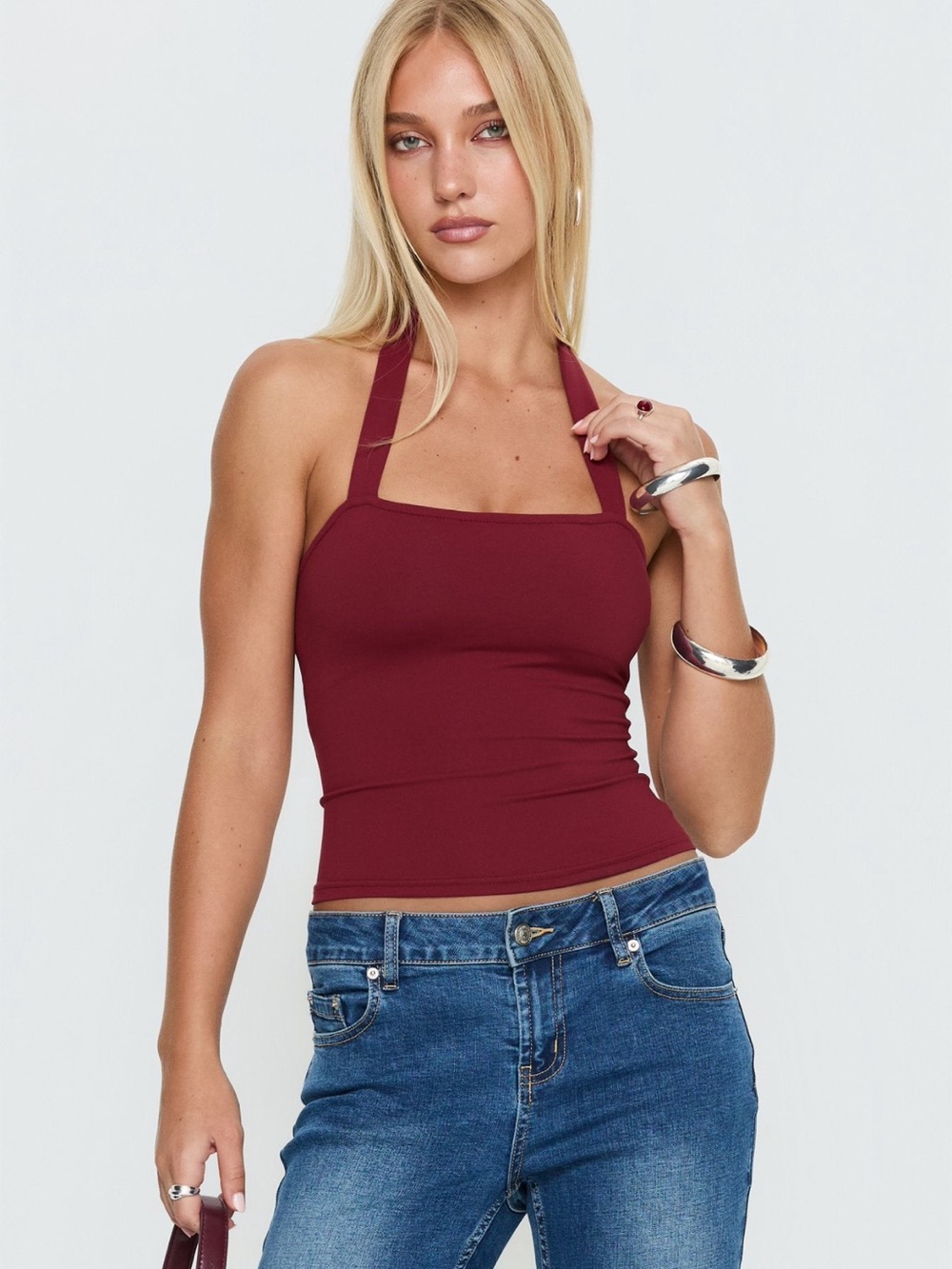 Princess Polly Ghisella Square Neck Halter Top